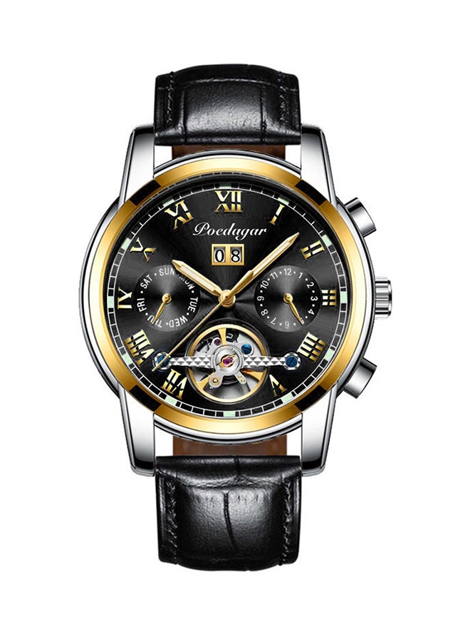 POEDAGAR Automatic mechanica Leather watch For Man - 41421