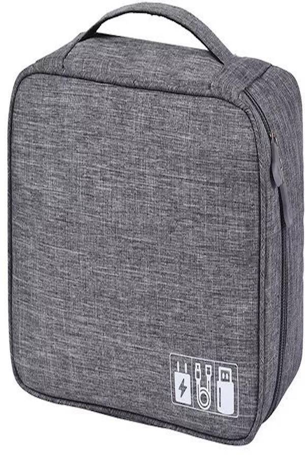 Travel Universal Cable Organizer Bag, Gadgets Accessories Case Storage Grey